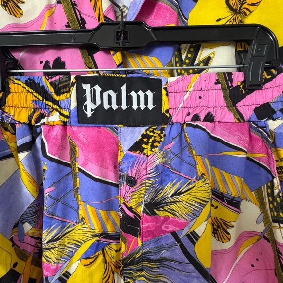 Palm Angels Pink and Yellow Graphic Blouse and Shorts set, size L, made in Italy - Picture 9 of 16